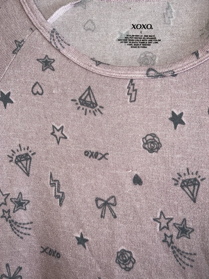 Juego de pijama para mujer de colección XOXO 2 piezas lavanda con estrella/aclaro/arco iris/rosa/gema Foto 2 de 4