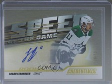 2024-25 Upper Deck Credentials Gold Achievement 6/15 Logan Stankoven Auto 0n7b