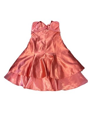 Jessica McClintock for Gunne Sax Fit & Flare Pink Satin Women s Dress Size 3 