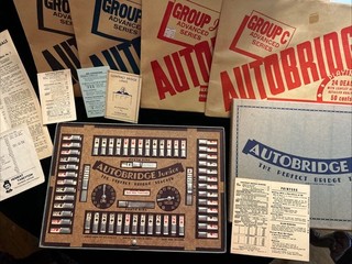 Autobridge Junior Perfect Bridge Teacher Vintage 1938 Game Board W/ Deal Sheets