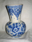 Vintage Delftware VASE ~ DP De Delftse Pauw Pottery ~ Classic Blue Floral Delft