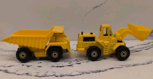 Vintage 1979 Hot Wheels Yellow Dump Truck And Front End Loader