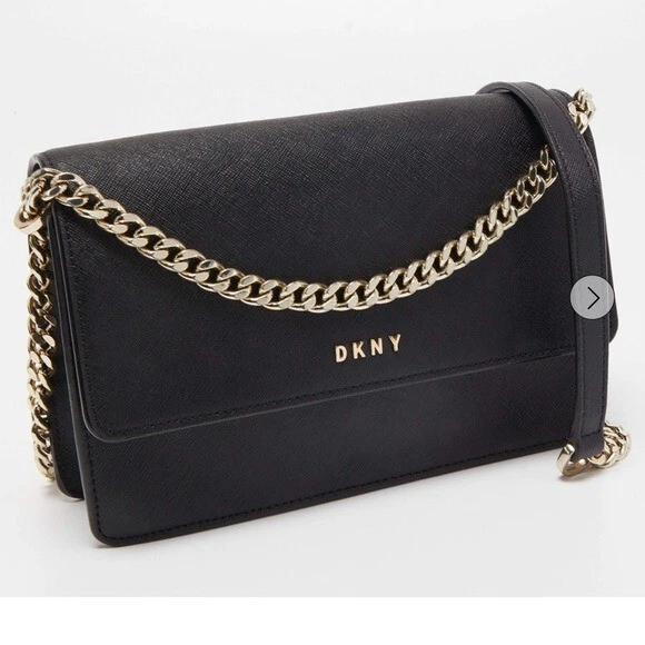 Dkny bryant park saffiano top zip crossbody w chain handle