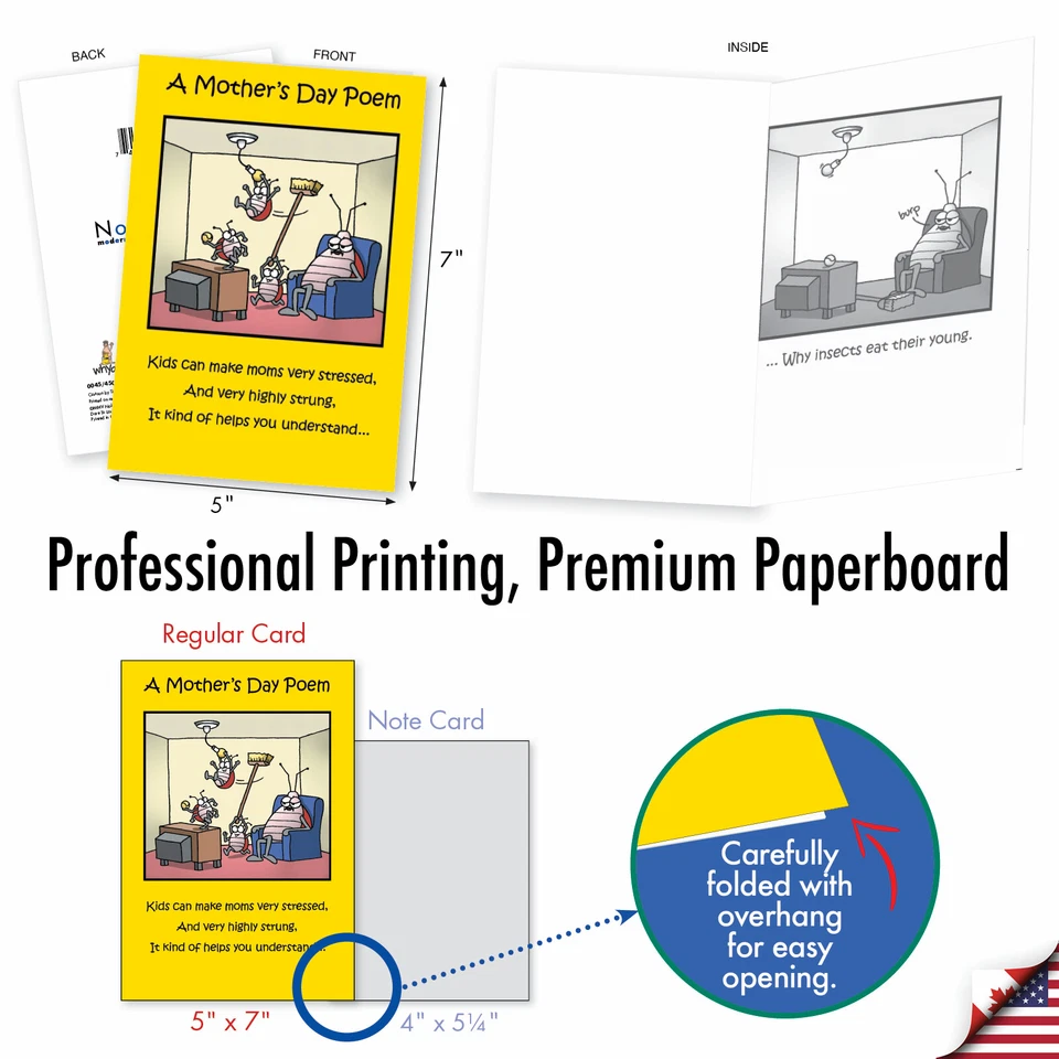 Tarjetas del Día de la Madre - Divertida Mamá: Divertido conjunto surtido de 20 tarjetas con sobres Foto 2 de 4