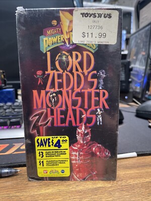 SEALED NEW Mighty Morphin Power Rangers Lord Zedd's Monster Heads (VHS, 1995)
