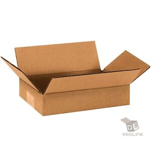 25 12x9x2 Cardboard Shipping Boxes Cartons Packing Moving Mailing Box Storage