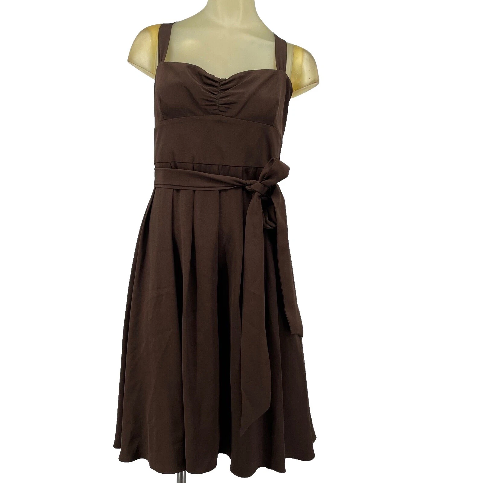 Marrom 100% Seda Vestidos de Dama de Honra