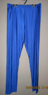 099. Gymnastikhose Hose Leggings Sport Yoga Gr. XL blau  gebr.