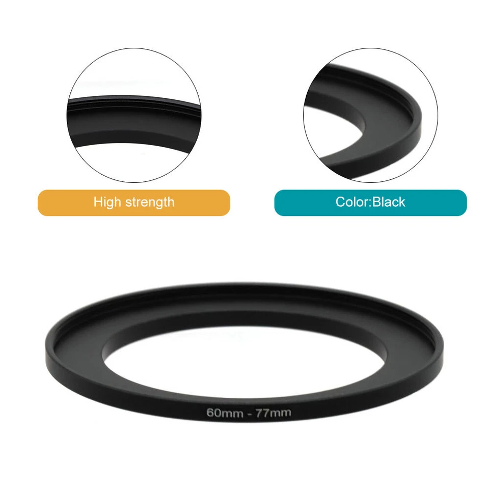 60mm-37/40/43/55/62/67/72/77mm Step-Up/Step-Down Ring Lens Adapter Filter Ring - Image 4 of 4