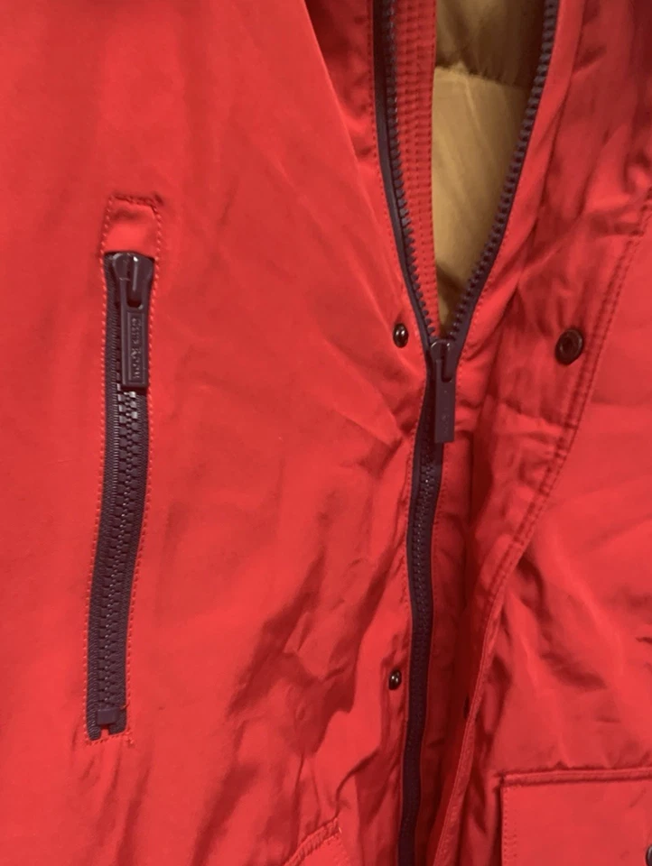 Club Room Macy's XL Мужская парка пальто искусственного меха с капюшоном красный новый водостойкий - Изображение 4 из 4