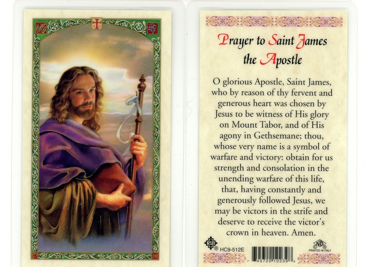 Prayer to Saint James the Apostle - Laminated Holy Card HC9-512E