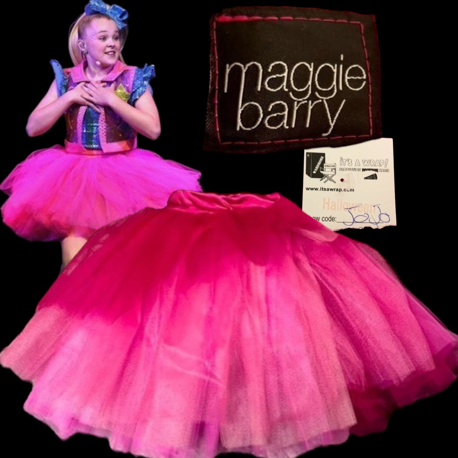 JoJo Siwa TuTu by Maggie Barry Couture – Performance Costume, TV Show Pink & Red