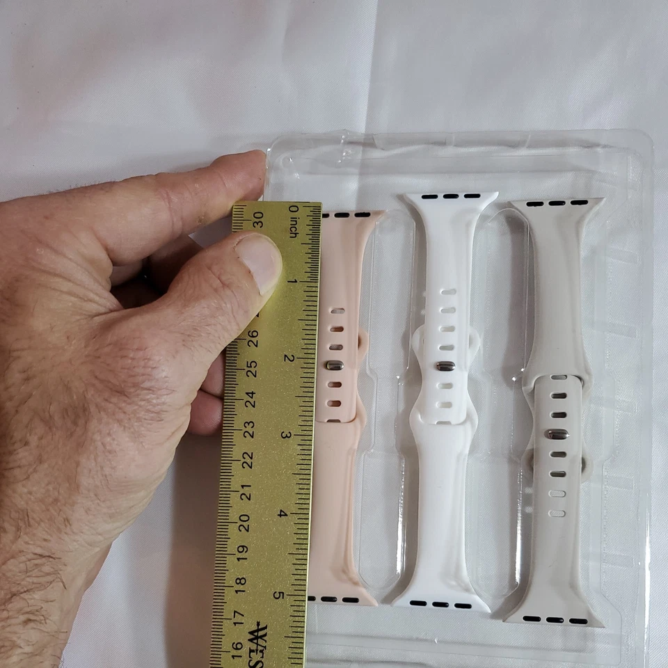 Correa de reloj pulsera de silicona para Apple iWatch 7/6/5/4/3/2/1/Sport paquete de 3 Foto 4 de 4