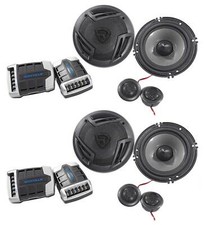  2 Pairs Rockville RV65.2C 6.5" Component Car Speakers 1500w/280w RMS CEA Rated