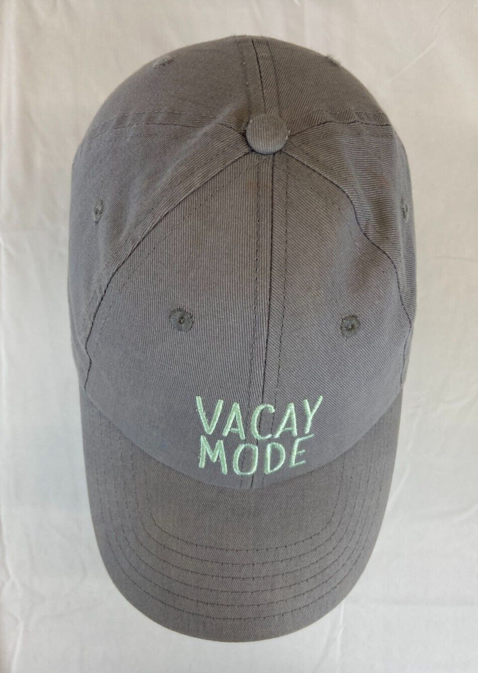 Womens Vacay Mode Baseball Cap Strapback Hat Gray… - image 4