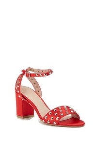 red block heels wide fit