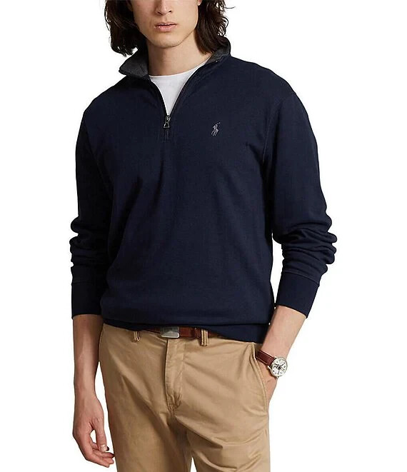 $125 Polo Ralph Lauren Men's, Luxury Jersey Quarter-Zip Pullover