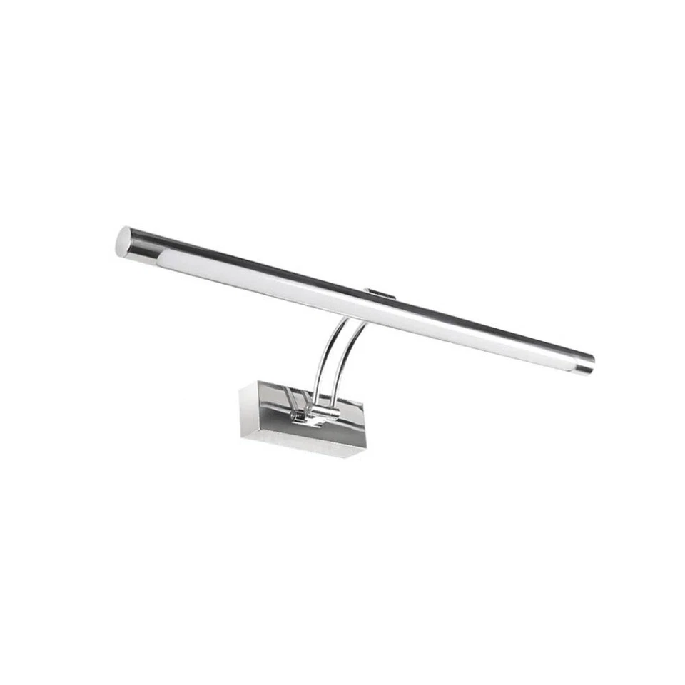 Lampada da specchio bagno 12 w led luce bianca calda naturale 3 cct argento f03 - Immagine 3 di 4