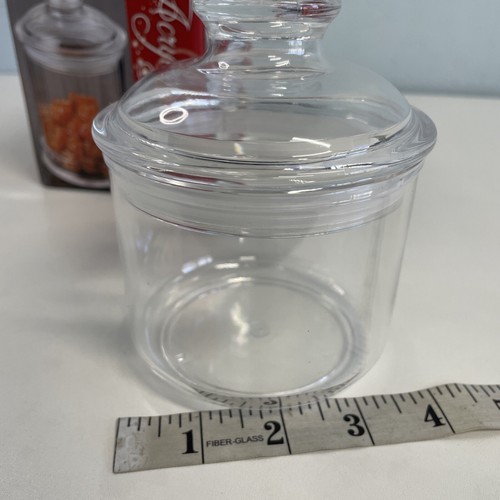 Acrylic Jar NEW in dented box Lid K-0826B Size: 3x3.75 (w/o lid) - Afbeelding 7 van 17