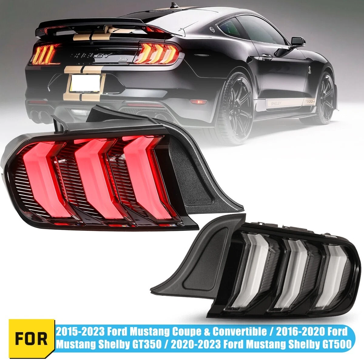 C2W Kit De Bisel De Luz Trasera Ford Mustang 1967-1968