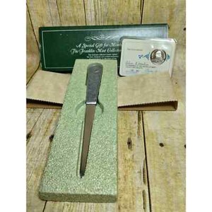 Vtg Franklin Mint Collectors Society Gift Pewter Letter Opener 1977 (eb e)