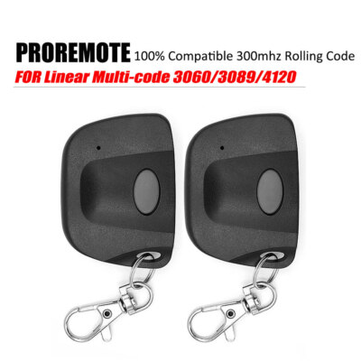 2PC For 3089 multi-code multicode 308911 Linear MCS308911 300mhz 1 button remote