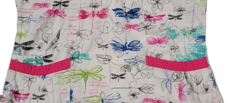 UA Cute Dragonflies White / Pink / Blue Large Pockets! - Image 2 of 3