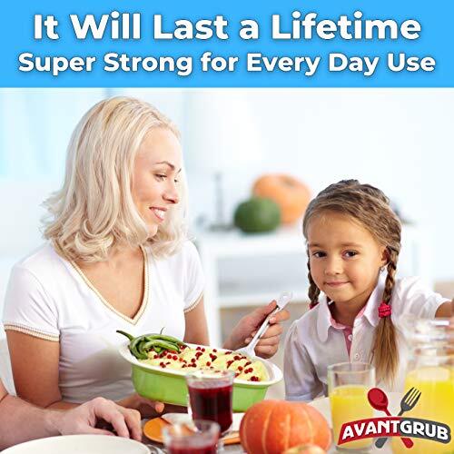 Super Strong Ergonomic 11 In Serving Spoon 3 Pk. Big Slotted Stainless Steel Spo - Picture 2 of 8