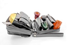 MARTIN WESS 5 szt. Torba na fajki Silverline P45-5 / Komora biurowa / Skóra Metislam