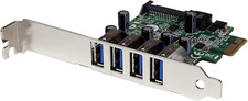 4-Port PCI Express Superspeed USB 3.0 Controller Card with UASP - 5Gbps - USB 3.