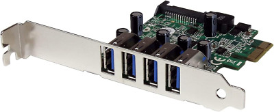 4-Port PCI Express Superspeed USB 3.0 Controller Card with UASP - 5Gbps - USB 3.