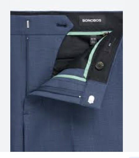 Bonobos Washable Wool Dress Pants Trousers Light Navy 32 x