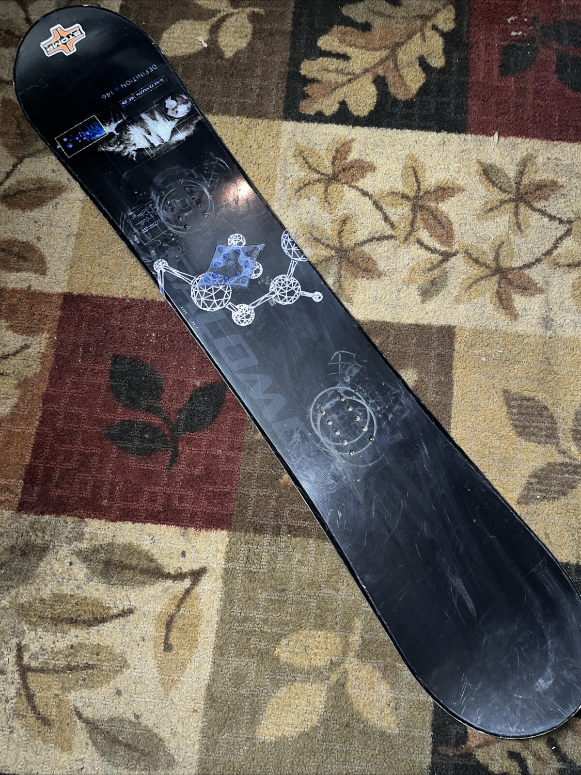 Snowboard Salomon Definizione 146 cm Nero Buone Condizioni Pronto da Guidare