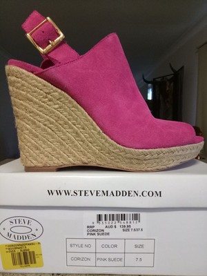 steve madden pink suede heels