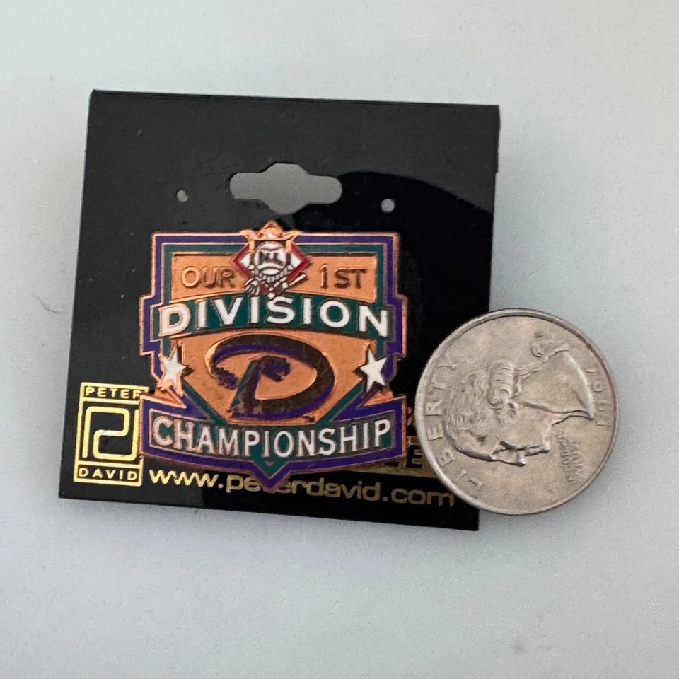Vtg Arizona Diamondbacks Our First Division Championship Pin 1999 Peter David - Image 3 of 3