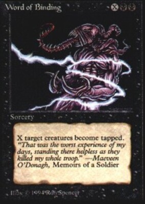 Word of Binding HP, English MTG The Dark