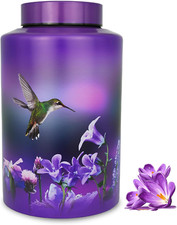 Large Cremation Urns for Adult Male Female Ashes, up to 220 Lbs Decorative Purpl