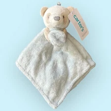 Carters Plush Blue Tan BABY PANDA Bear Stripes Security Blanket Lovey Toy #68325