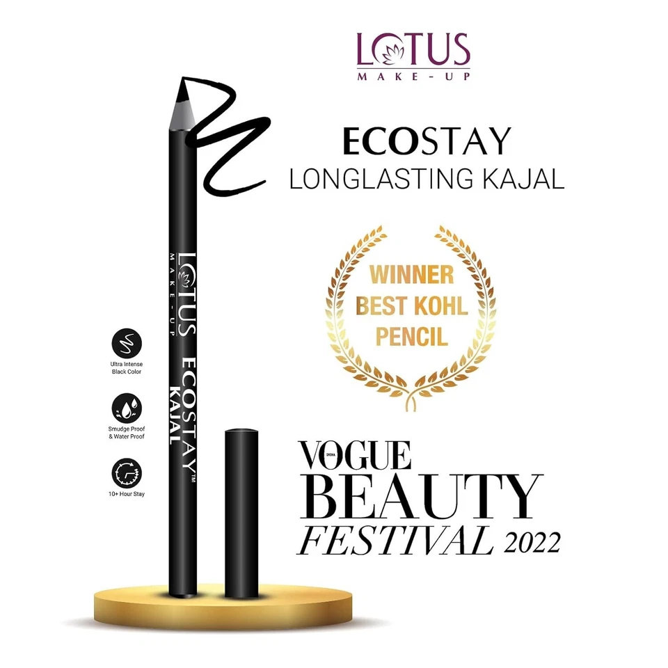 Lotus Herbals Ecostay Kajal, 1.2g, Black Free Shipping - Image 3 of 4