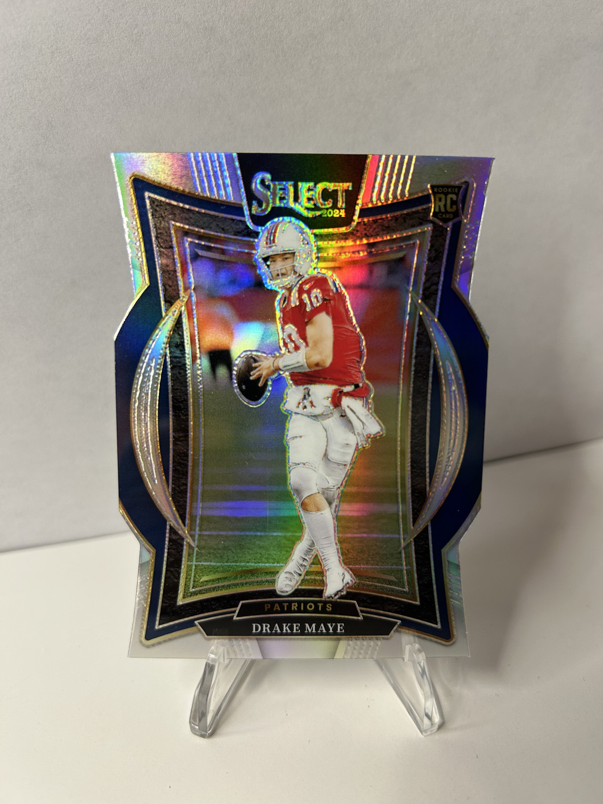 2024 Panini Select - Concourse Drake Maye #27 Silver Prizm Die-Cut (RC)