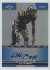 2016 Leaf US Army All-American Bowl Blue Prismatic 29/50 Brian Burns Auto 1x9