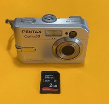 Pentax Optio 50 5MP Digital Camera Silver Working