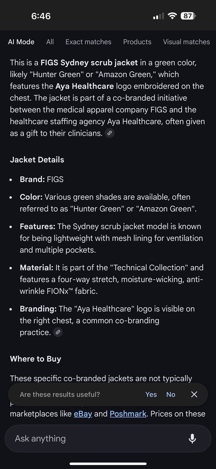 Figs Sydney Scrub Jacket Technical Collection Lar… - image 8