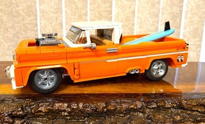 Hot Wheels Brick Shop Lego Orange Custom '62 Chevy Pickup