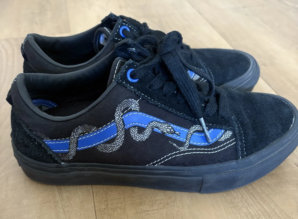 Breana Geering x Vans Skate Old Skool Black Blue Snake for sale | eBay