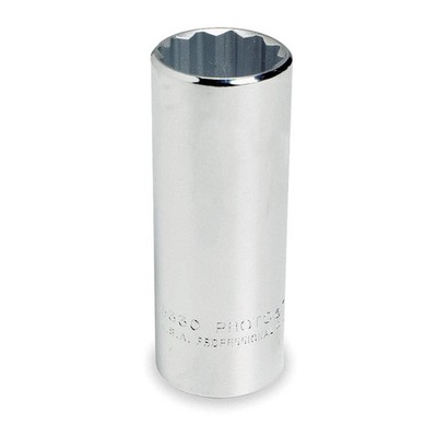 PROTO J5328 Socket, Steel, Chrome, 7/8 in 429P87