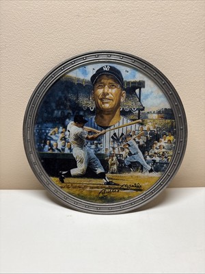 The Bronx Bomber Mickey Mantle Collector Glass Plate #1 by Stephen Gardner