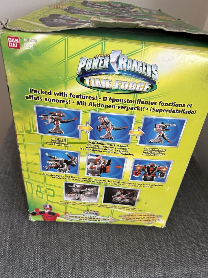 Power Rangers Time Force Quantasaurus Rex Deluxe Megazord Boxed Ban Dai ...