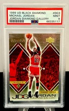 MICHAEL JORDAN (HOF) 1999 BLACK DIAMOND MT HOLO INSERT #DG3  PSA 9 (POP 26) LOOK