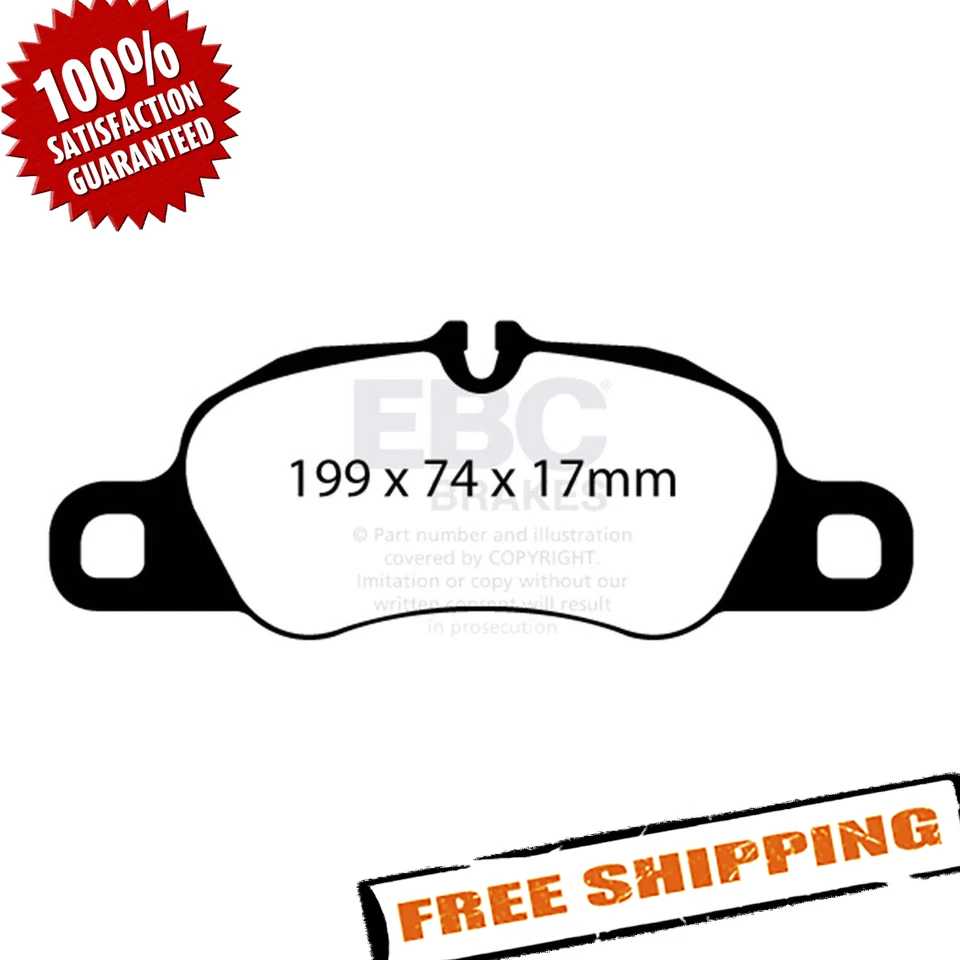 Керамические передние тормозные колодки с низким содержанием пыли EBC DP32057C Redstuff для Porsche Cayman 14–16 годов выпуска - Изображение 2 из 4